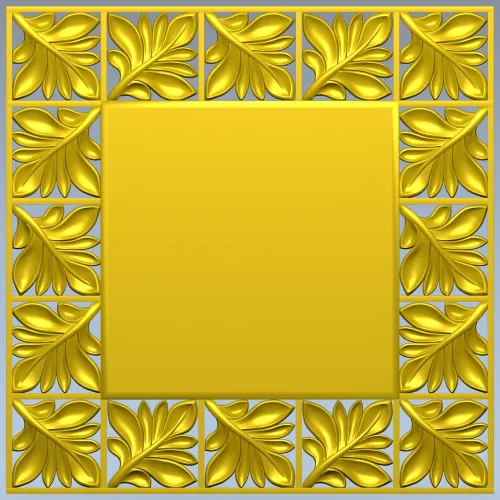 Ornate Acanthus Frame STL for CNC Milling