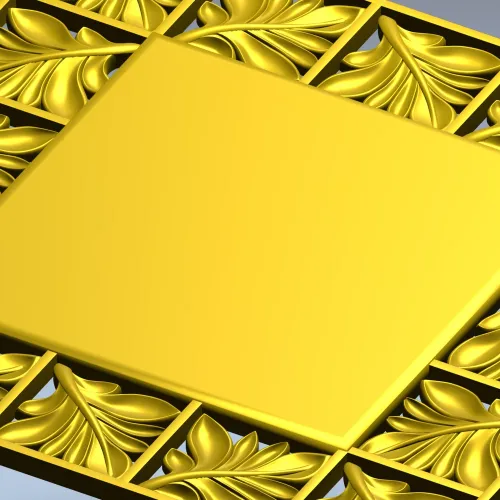 Ornate Acanthus Frame STL for CNC Milling