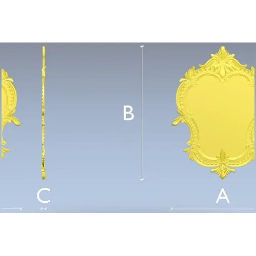 Ornate Acanthus Frame STL for CNC Milling