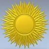 Sunburst Rosette STL for CNC