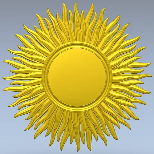 Sunburst Rosette STL for CNC