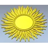 Sunburst Rosette STL for CNC