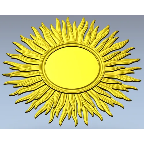 Sunburst Rosette STL for CNC