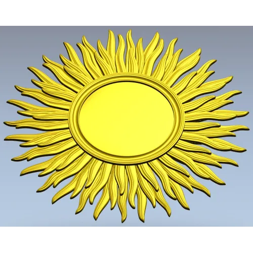 Sunburst Rosette STL for CNC