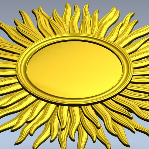Sunburst Rosette STL for CNC
