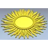 Sunburst Rosette STL for CNC