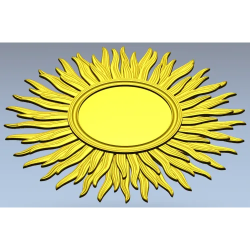 Sunburst Rosette STL for CNC