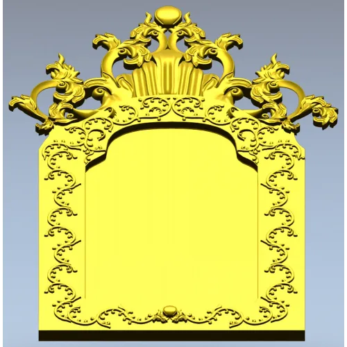 Рокайльная резная рама для ЧПУ (STL)
