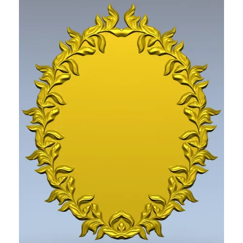 Oval Laurel Frame STL for CNC Router