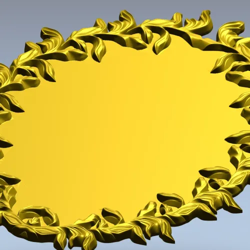 Oval Laurel Frame STL for CNC Router