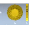 Солярис - круглая декоративная розетка для ЧПУ (stl)