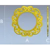 Ornate Rococo Round-in-Square Frame STL for CNC
