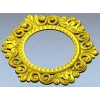 Baroque Round Frame STL for CNC - Ornate Rocaille Design