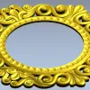 Baroque Round Frame STL for CNC - Ornate Rocaille Design