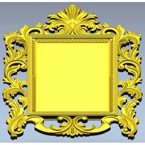 Baroque Acanthus Frame STL for CNC