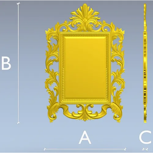 Baroque Acanthus Frame STL for CNC