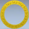 Декоративная круглая рамка с розетками - STL модель для ЧПУ