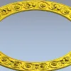 Декоративная круглая рамка с розетками - STL модель для ЧПУ