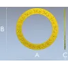 Декоративная круглая рамка с розетками - STL модель для ЧПУ