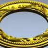 Круглая резная рамка в неоклассическом стиле - STL модель для ЧПУ