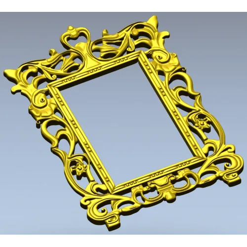 Орнаментальная рамка в стиле рококо - 3D модель STL для ЧПУ