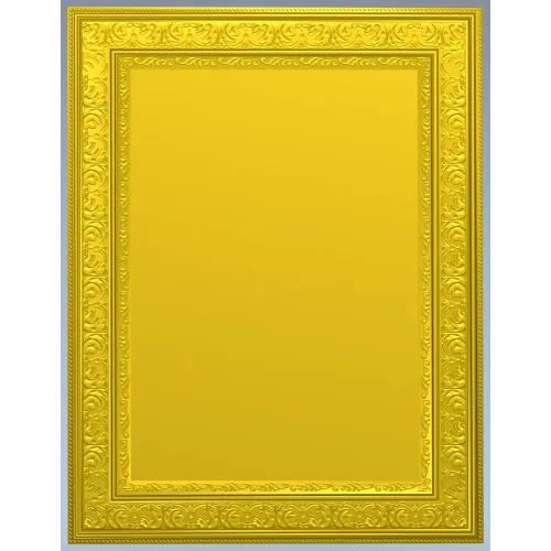 Ornate Rectangular Frame - STL 3D model for CNC milling