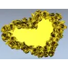 Рамка-сердце с розами - 3D модель STL для ЧПУ