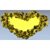 Рамка-сердце с розами - 3D модель STL для ЧПУ