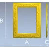 Резная прямоугольная рамка с растительным орнаментом - STL для ЧПУ