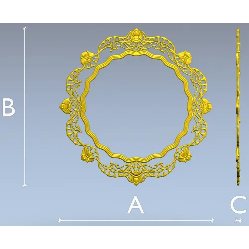 Ажурная декоративная рамка в стиле флора