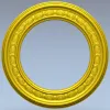 Круглая резная рамка с розеттами - stl модель для ЧПУ