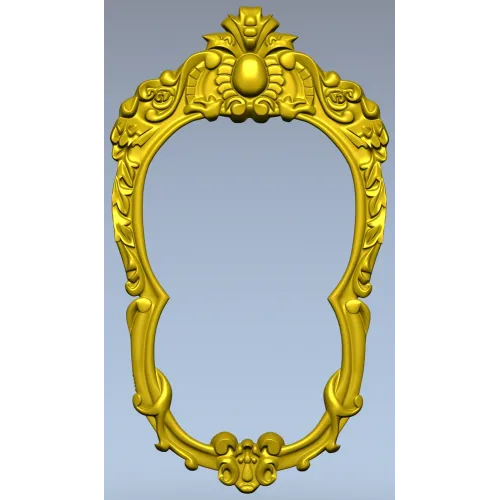 Ornate Oval Frame STL for CNC