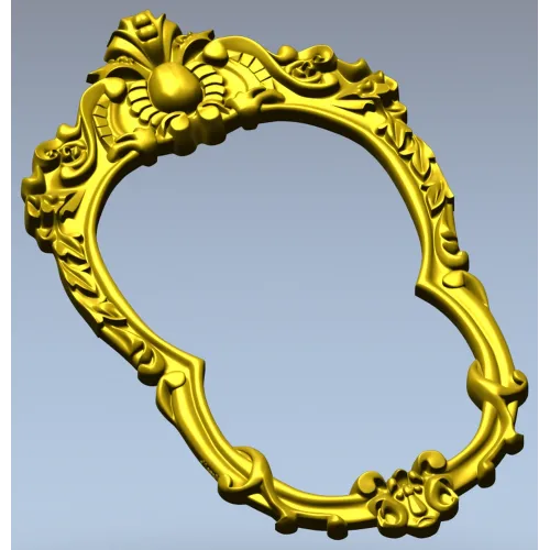 Ornate Oval Frame STL for CNC