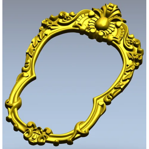 Ornate Oval Frame STL for CNC