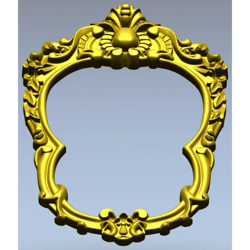 Ornate Oval Frame STL for CNC