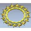 Ornamental Acanthus Round Frame - STL 3D Model for CNC