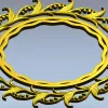 Ornamental Acanthus Round Frame - STL 3D Model for CNC