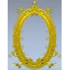 Ornate Oval Vine Frame STL 3D Model for CNC