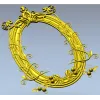 Ornate Oval Vine Frame STL 3D Model for CNC