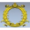 Ornate Oval Vine Frame STL 3D Model for CNC