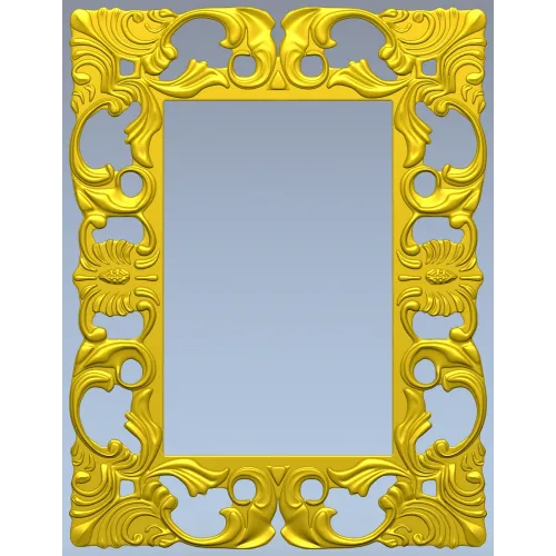 Rococo Filigree Frame - STL 3D model for CNC milling