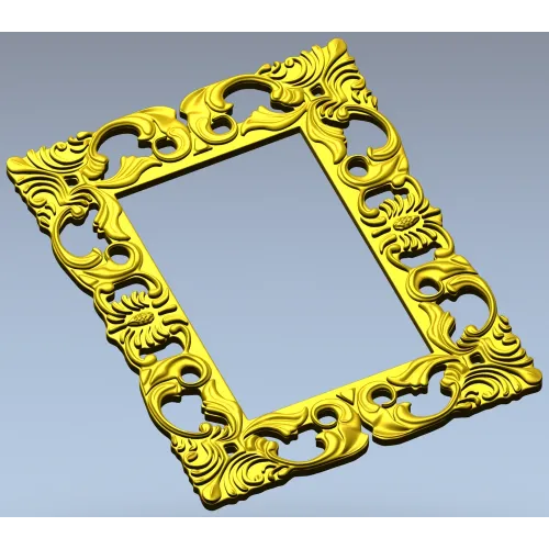 Rococo Filigree Frame - STL 3D model for CNC milling