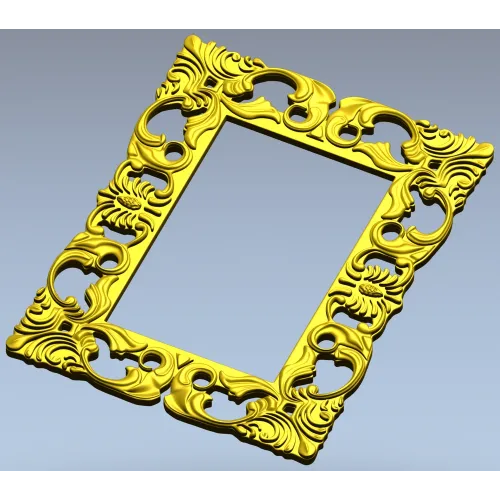Rococo Filigree Frame - STL 3D model for CNC milling