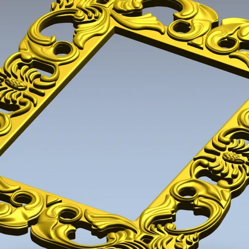 Rococo Filigree Frame - STL 3D model for CNC milling