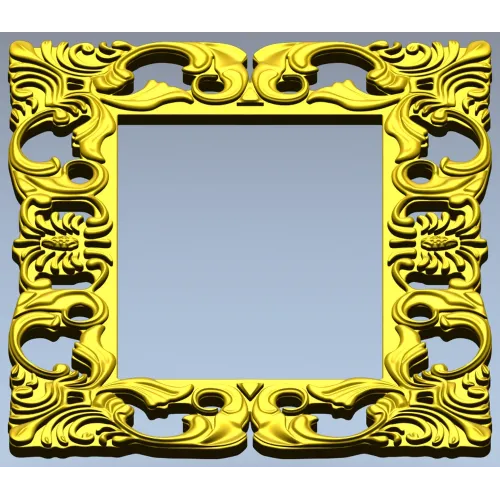 Rococo Filigree Frame - STL 3D model for CNC milling