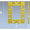 Rococo Filigree Frame - STL 3D model for CNC milling