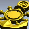 Nautical Anchor & Helm STL 3D Model for CNC
