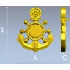 Nautical Anchor & Helm STL 3D Model for CNC