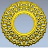 Резная круглая рамка STL для ЧПУ - венок листьев, 3D модель stl