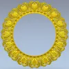 Ornate Shell Rosette - Round CNC Frame STL